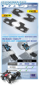 Xray Graphite Rear Lower Arm Plate 1.6mm (L+R) (XR363190)