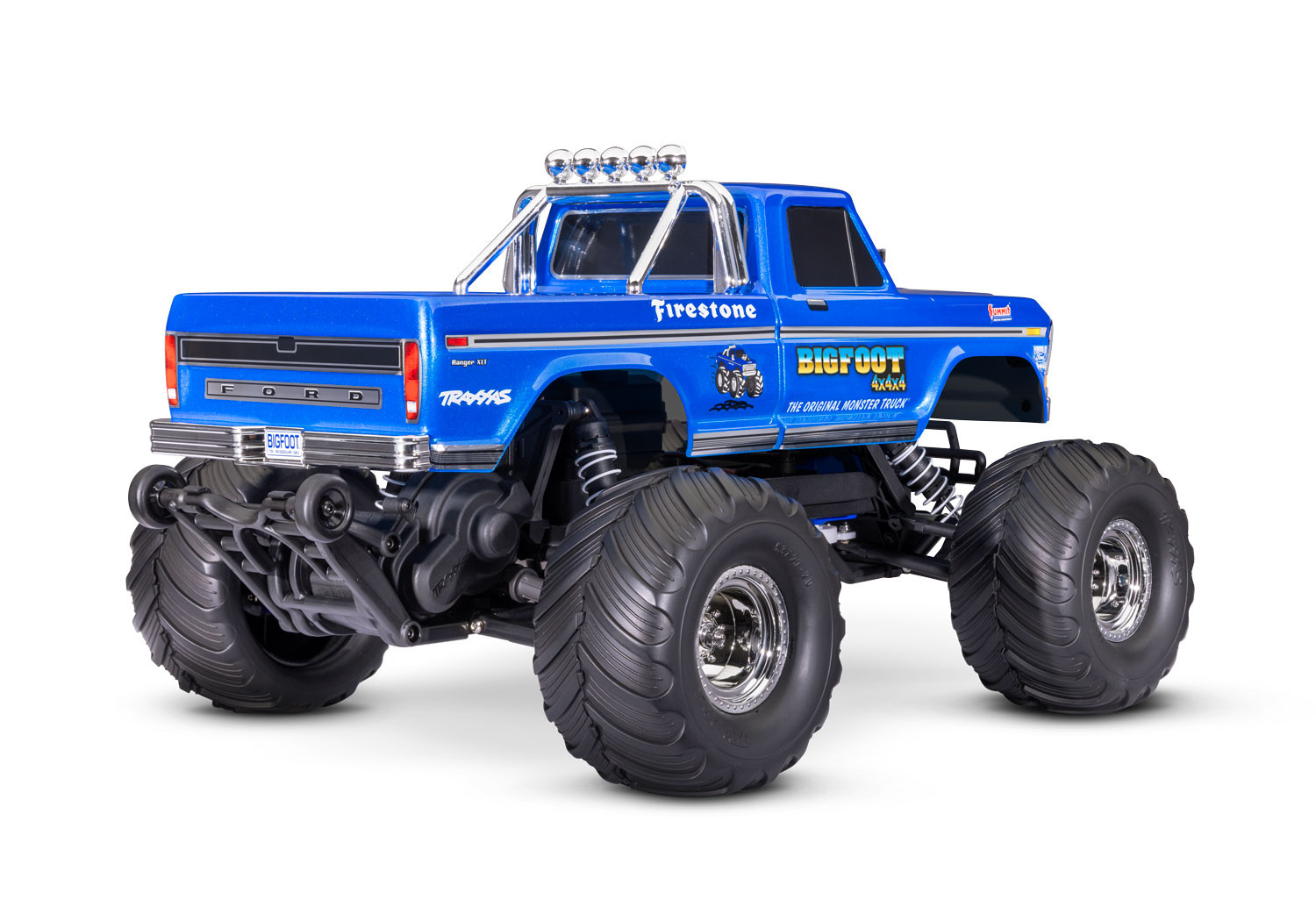 Traxxas Bigfoot HD BL-2S 1:10 2WD RTR Monster Truck, Blue (+ TQ 2-ch, BL-2S, 3300kV, 2S LiPo, USB-C Charger, Clipless Body) (TRX36334-4-R5)