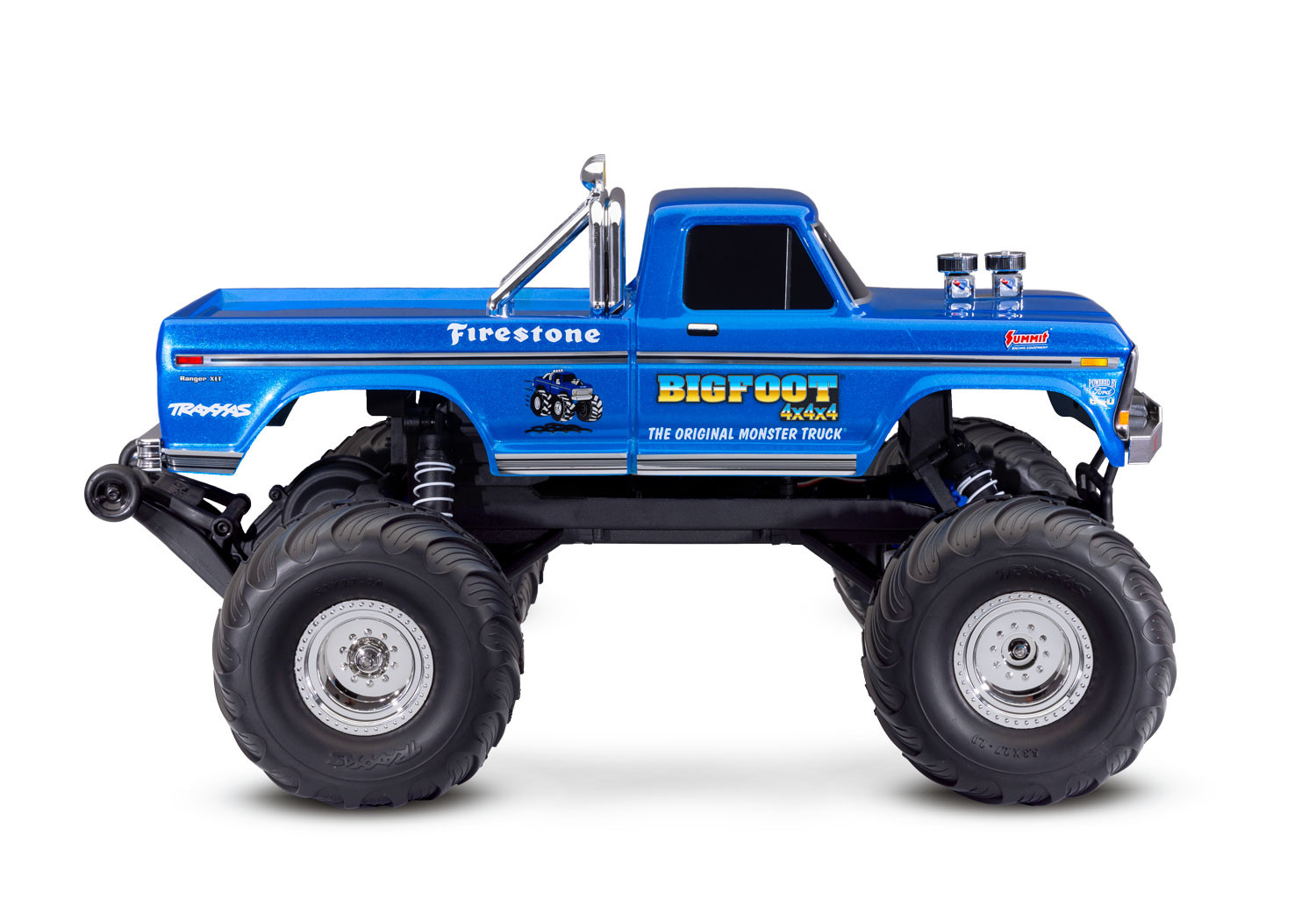 Traxxas Bigfoot HD BL-2S 1:10 2WD RTR Monster Truck, Blue (+ TQ 2-ch, BL-2S, 3300kV, 2S LiPo, USB-C Charger, Clipless Body) (TRX36334-4-R5)