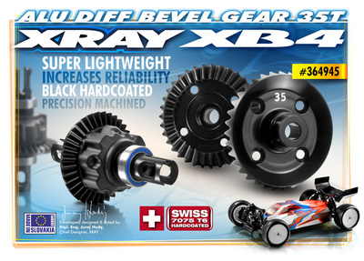 Xray Alu Diff. Bevel Gear 35T - 7075 T6 Hard Coated (XR364945)