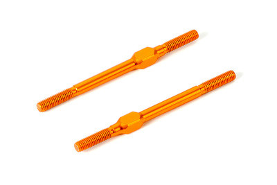 Xray Alu Adj. Turnbuckle M3X51 mm - Swiss 7075 T6 - Orange (2) (XR372615-O)