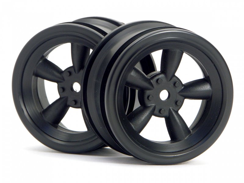 HPI Racing Vintage 5 SPOKE Wheel 26mm Black - 2pcs (0mm Offset) (HP3816)