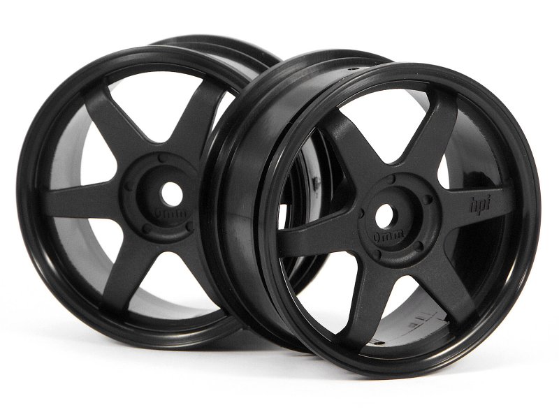 HPI TE37 Wheel 26mm Black 0mm Offset (2pcs) (HP3836)