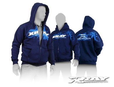 Xray Xray Sweater Hooded With Zipper - Blue (Xxxl) (XR395600XXXL)