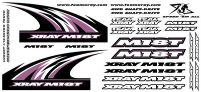 Xray Xray M18T Sticker For Body - White (XR397341)