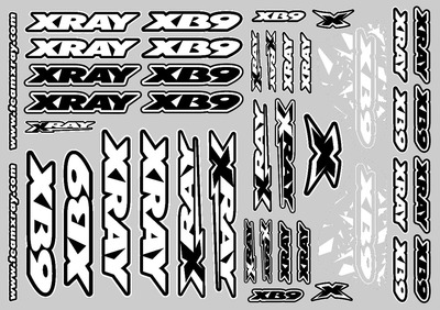 Xray Xray XB9 Sticker For Body - White (XR397358)