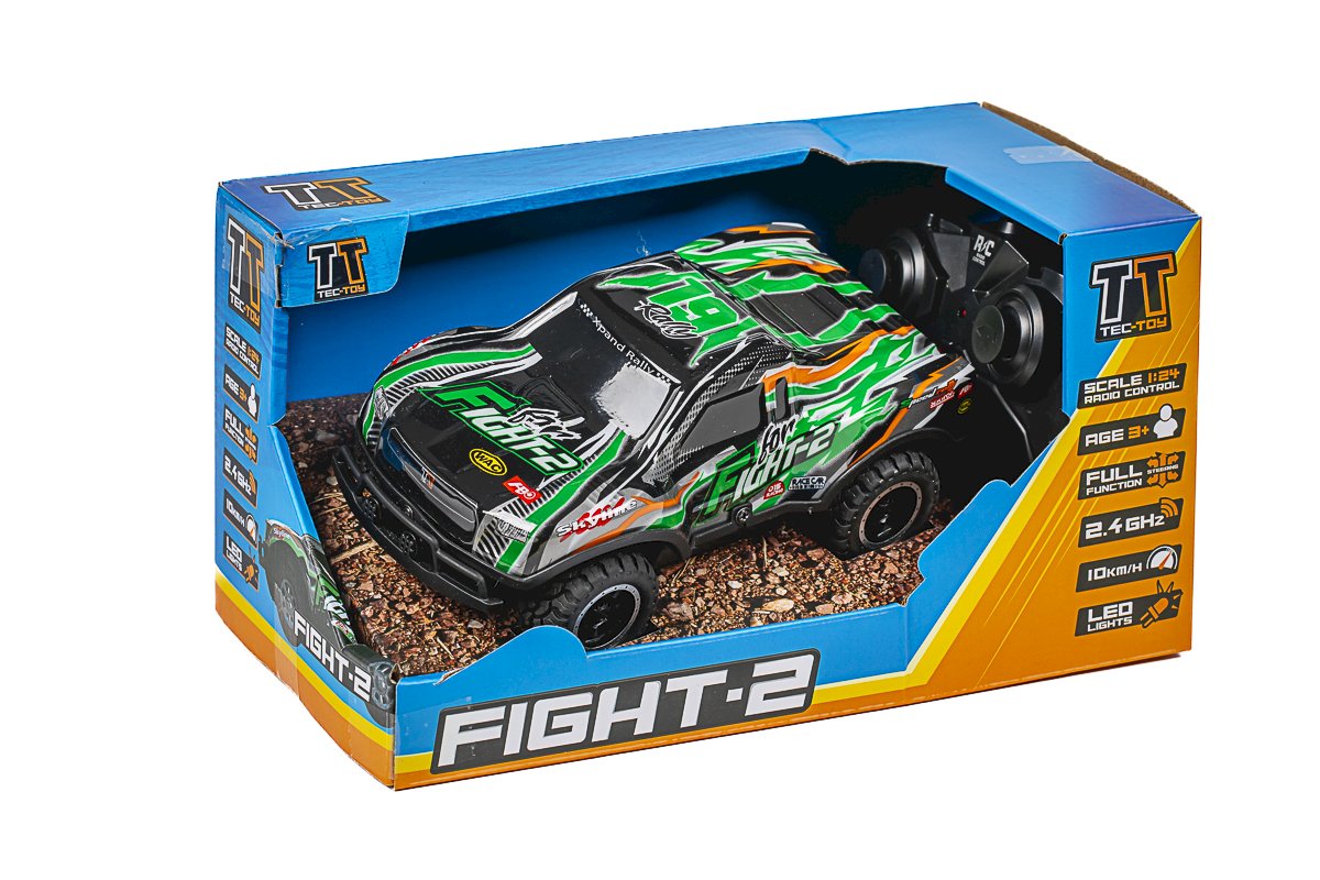 TEC-TOY 1:24 RC Fight-2, 2,4GHz w/light - Green (471276)