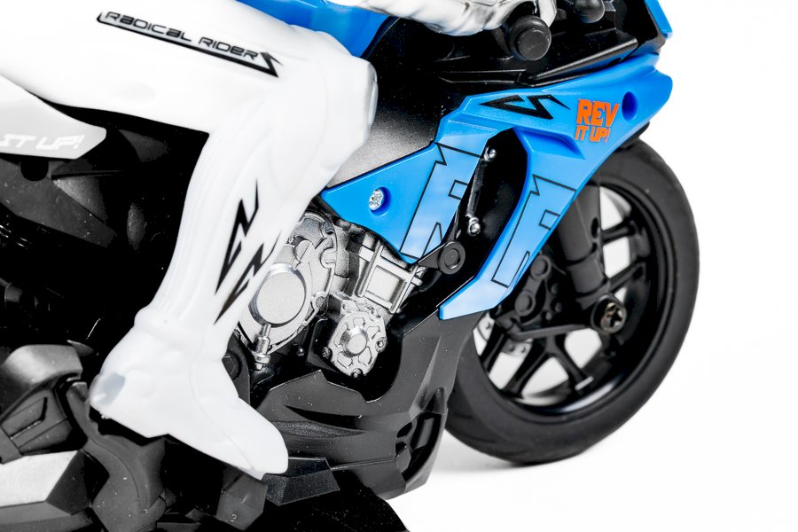 TEC-TOY 1:10 Radio Controlled Motorcycle 2,4GHz w/light, Blue (471280)