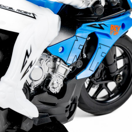 TEC-TOY 1:10 Radio Controlled Motorcycle 2,4GHz w/light, Blue (471280)
