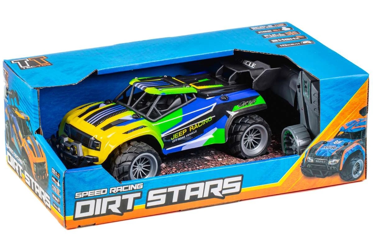 TEC-TOY 1:18 RC Jeep Racing 2.4GHz, Blue/Green (471413)