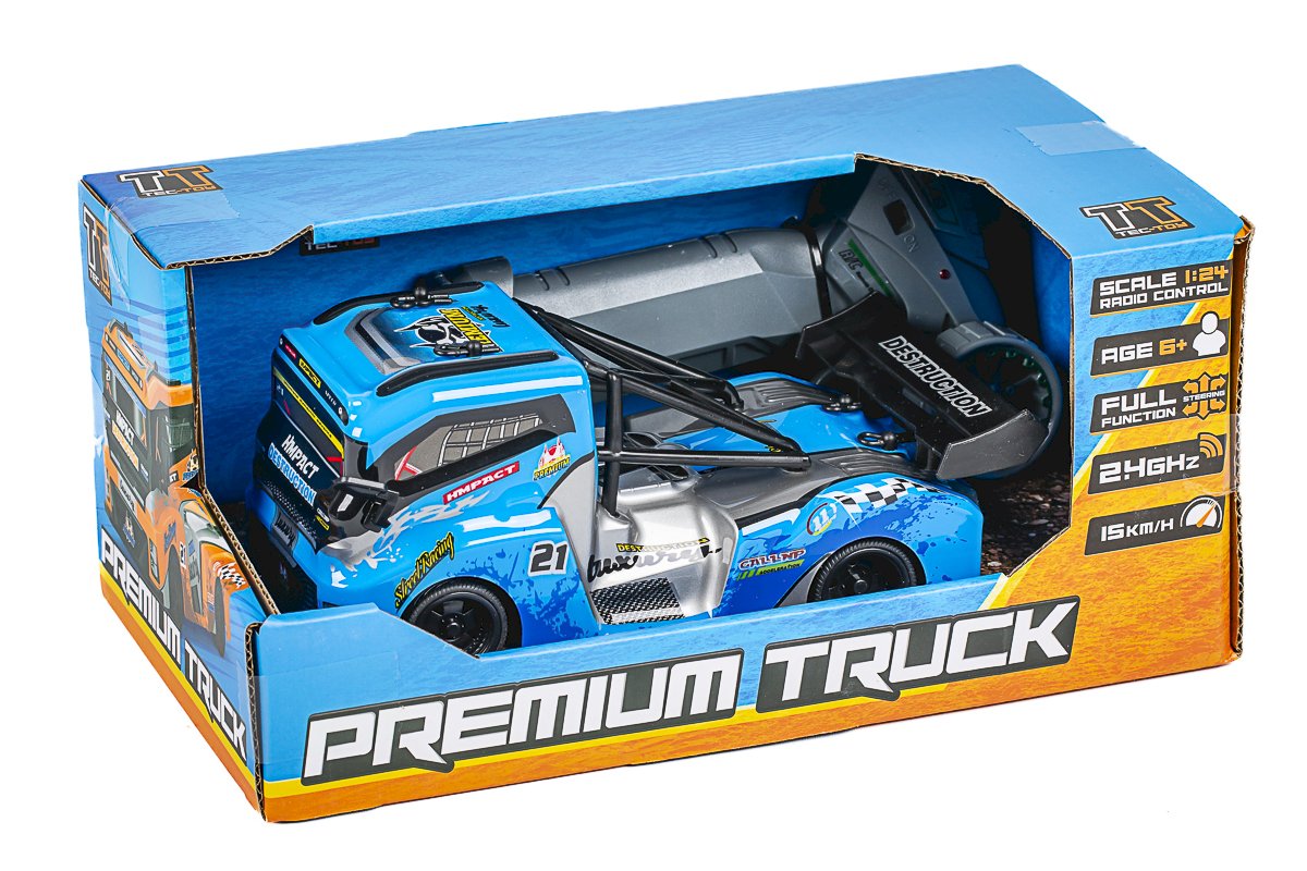 TEC-TOY 1:24 RC Premium Truck , 2.4GHz, Blue (471424)