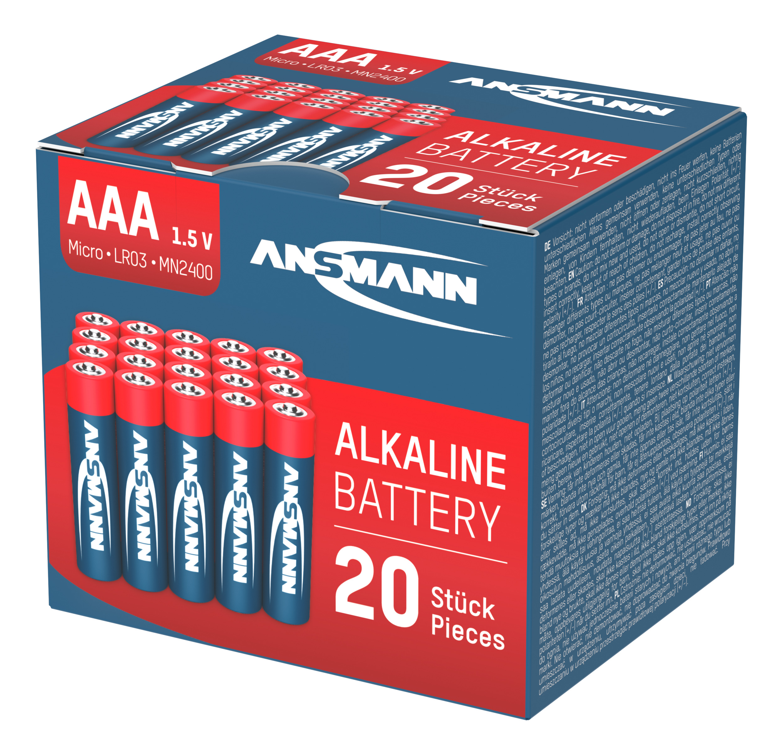 Ansmann AAA Redline Alkaline 1.5v (20pcs) (5015538)