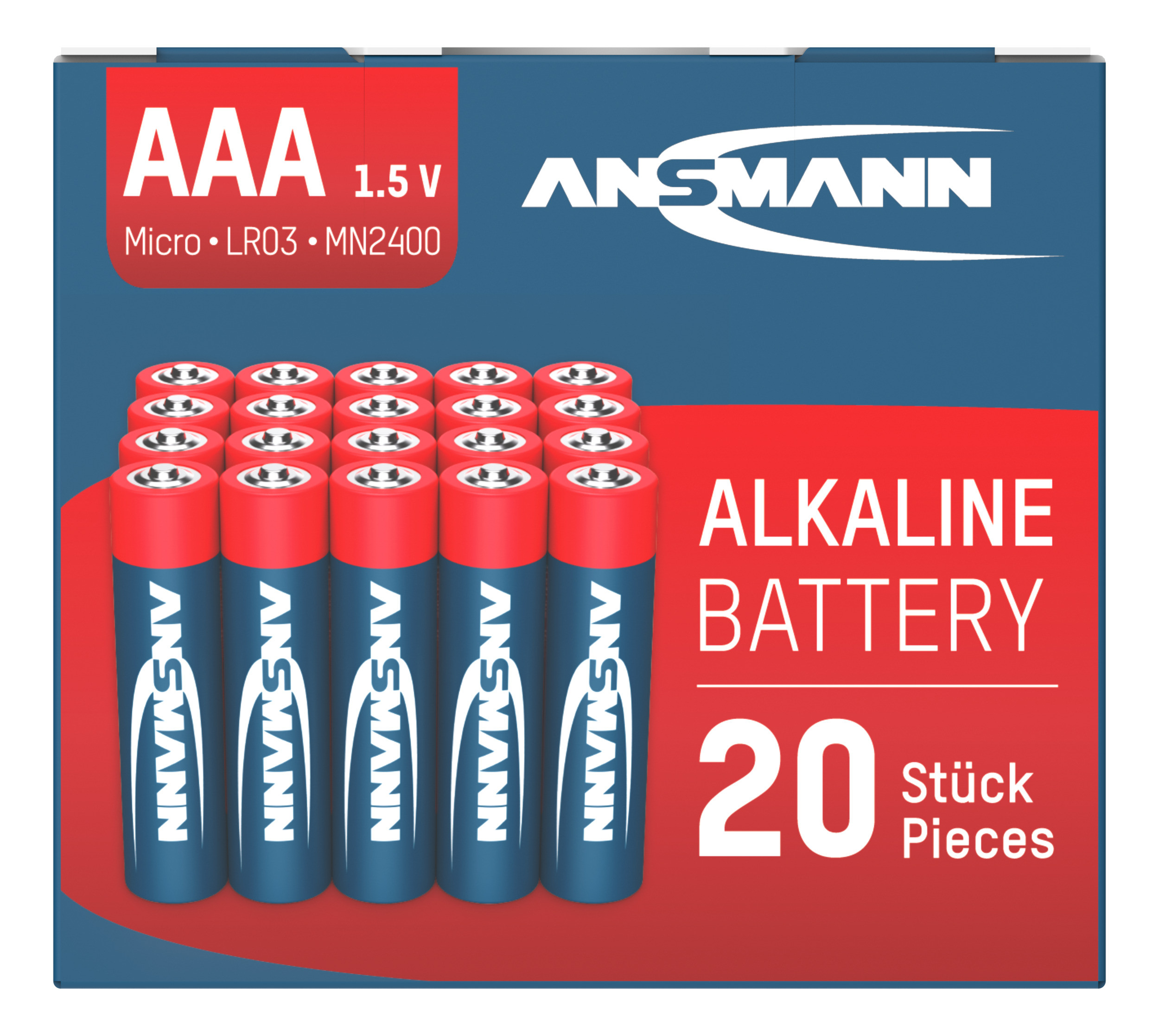 Ansmann AAA Redline Alkaline 1.5v (20pcs) (5015538)