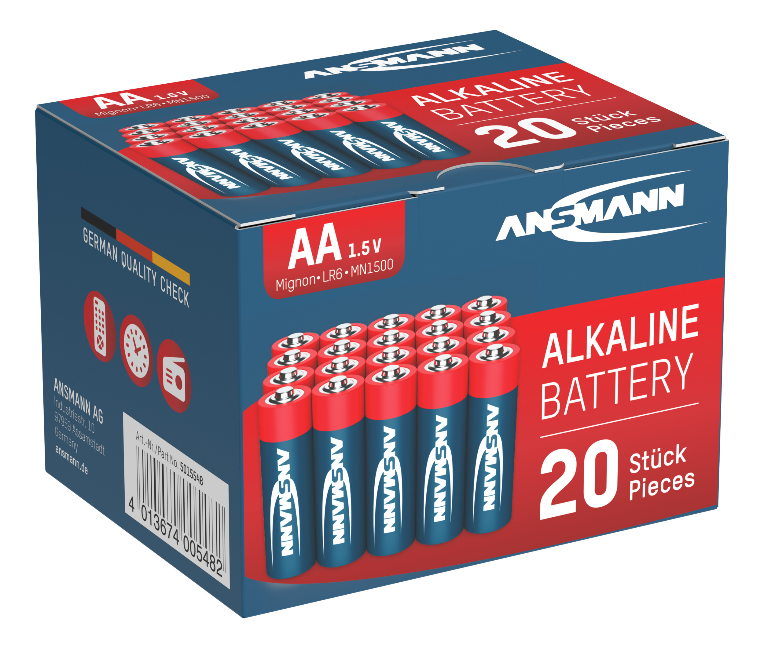 Ansmann AA Redline Alkaline 1.5v (20pcs) (5015548)