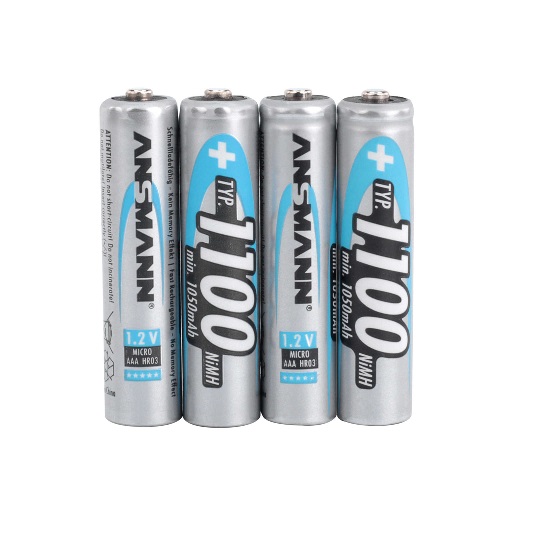 Ansmann NiMH AAA Rechargeable Battery 1.2V 1100mAh MaxE 4 Batteries (5035232)
