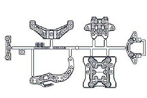 Tamiya Ff-03 M Parts (Damper Stay) ( THC 51422)