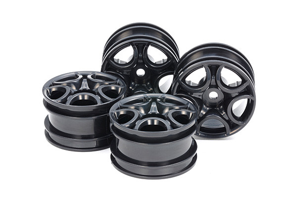 Tamiya C Shaped 10 Spoke Wheel - Black X 4 ( THC 51659)