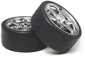 Tamiya 6-S Wheel W Drift Tyre X 2 26mm + 2 ( THC 53960)