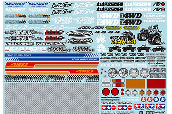 Tamiya Off Road Car Sponsor Stickers ( THC 54630)