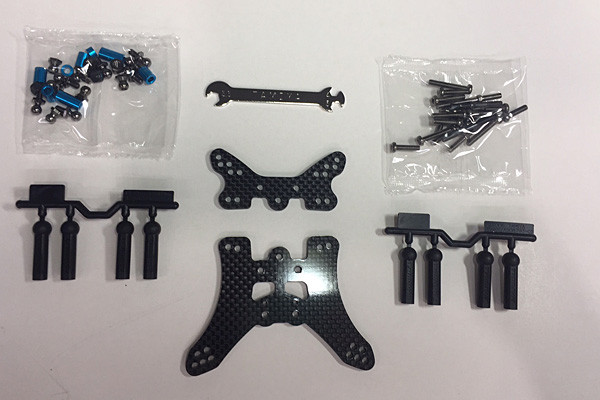Tamiya TT-02B Carbon Fr Damper Stays ( THC 54754)