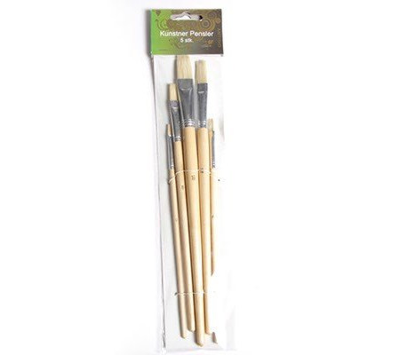 Artino Artist Brush Set Natural Handle 5pcs (561821)