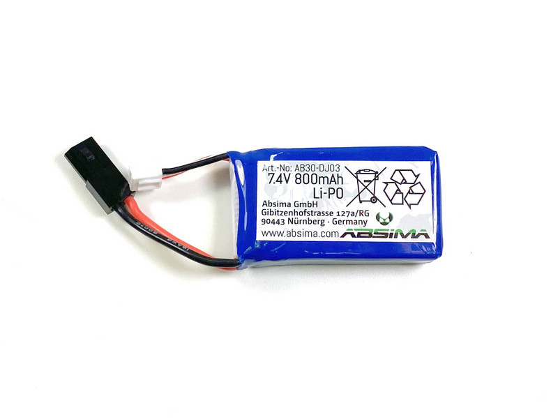 Absima 7.4V 800mAh Battery Li-Ion ( AB 30-DJ03)