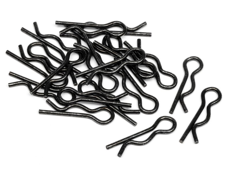 HPI Racing Body Clip (6Mm/Black/20Pcs) (HP75106)