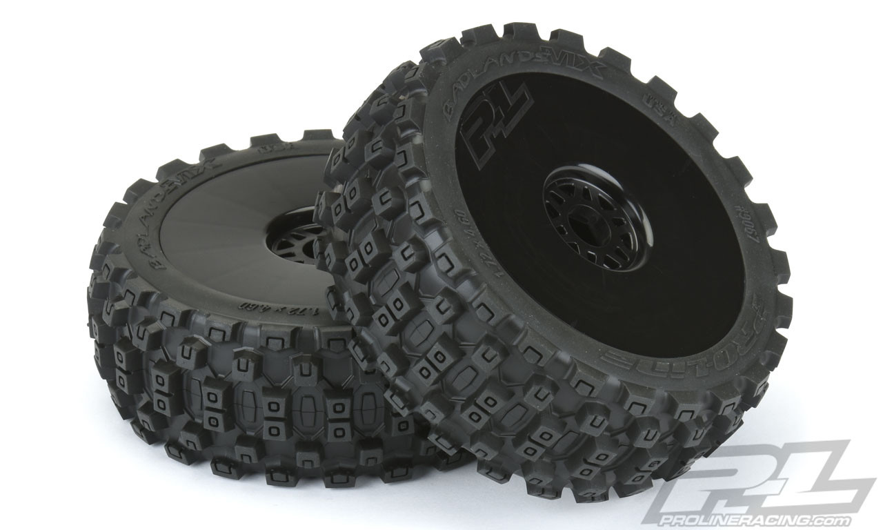 Proline Badlands MX M2 Pre Mount Velocity Black Wheels (Pr) (G-PRO9067-41)