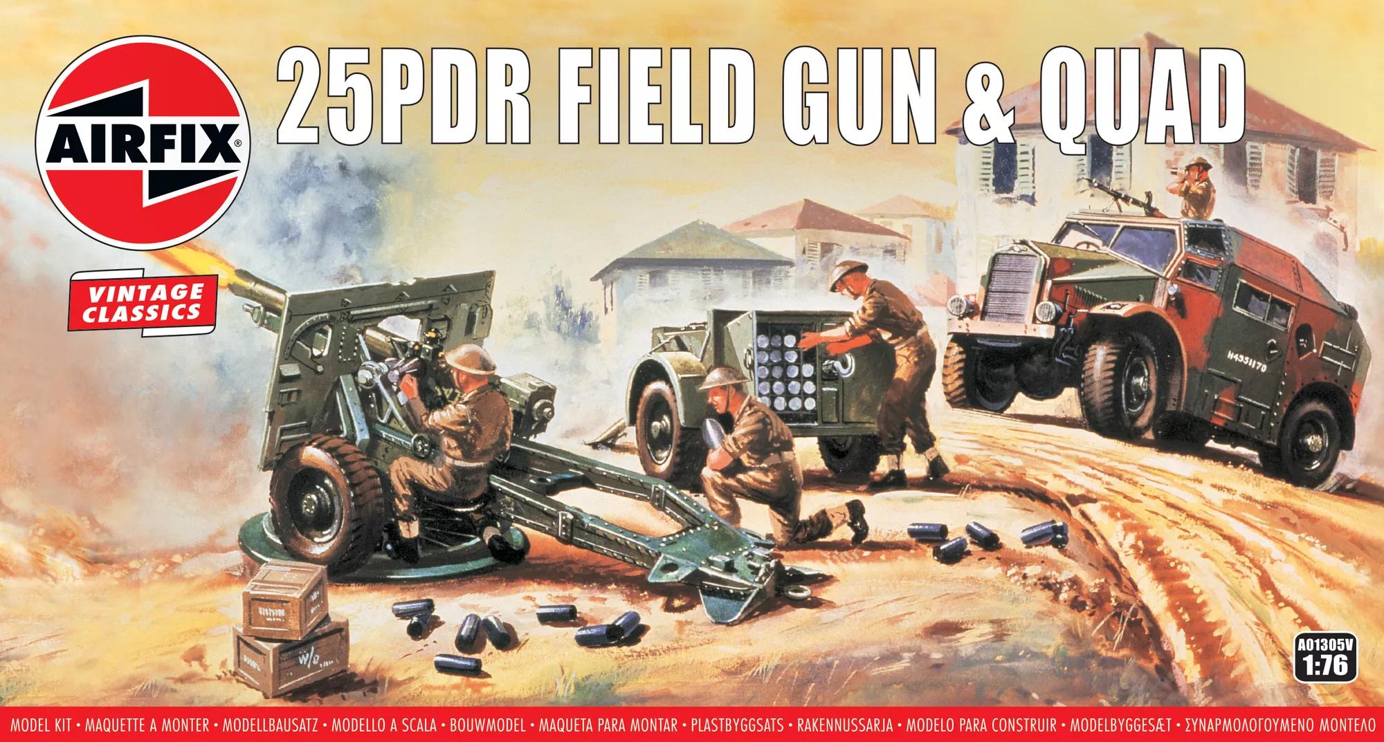 Airfix 25PDR Field Gun &amp; Quad  (A01305V)