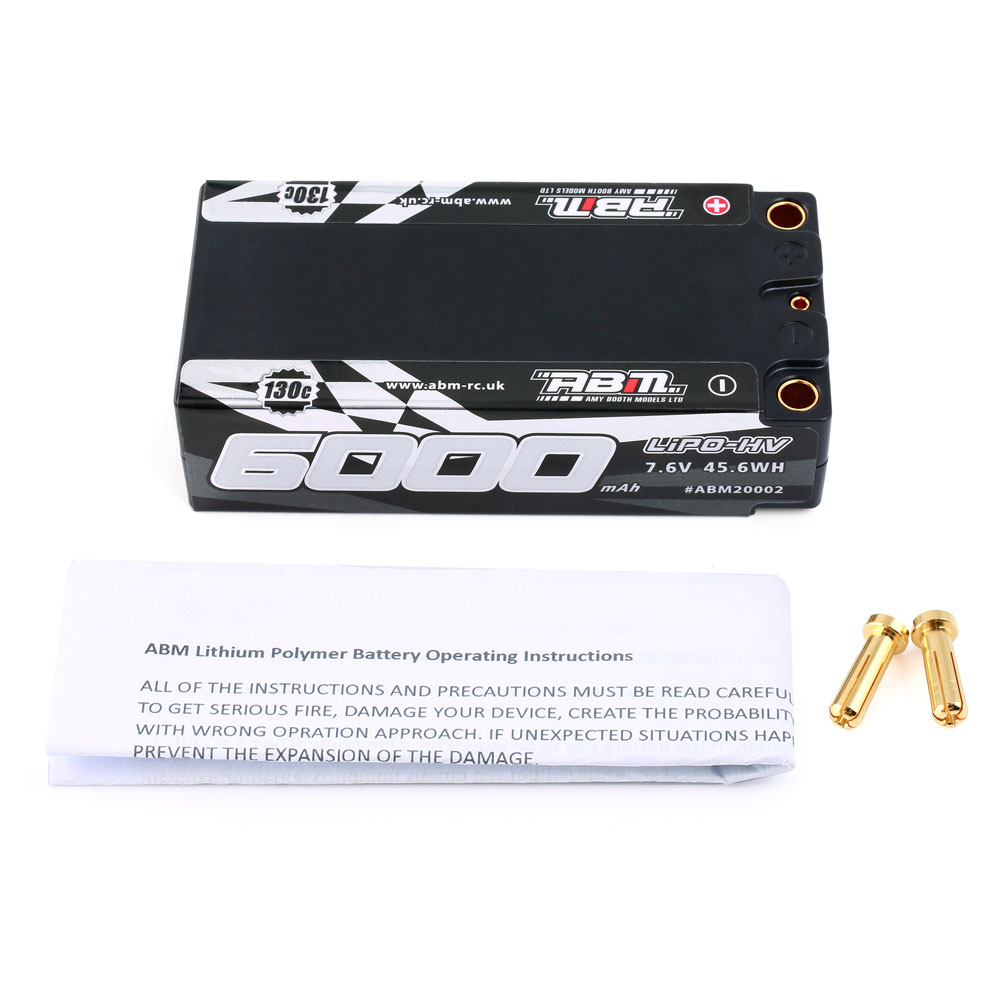 ABM-RC 6000 Shorty 7.6v Lipo-HV 130c 5mm BRCA Approved ( AB M20002)