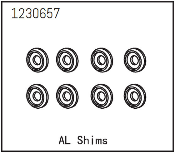 Absima Aluminium Shims (8) ( AB 1230657)
