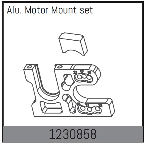 Absima AluMinium Motor Mount  ( AB 1230858)
