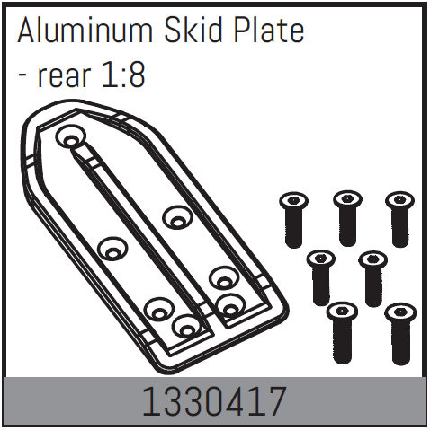 Absima Aluminium Skid Plate - Rear 1:8 ( AB 1330417)