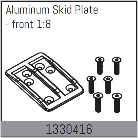Absima Aluminium Skid Plate - Front 1:8 ( AB 1330416)