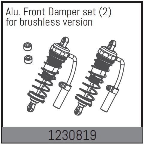 Absima Aluminium Front Shock Set (2) ( AB 1230819)