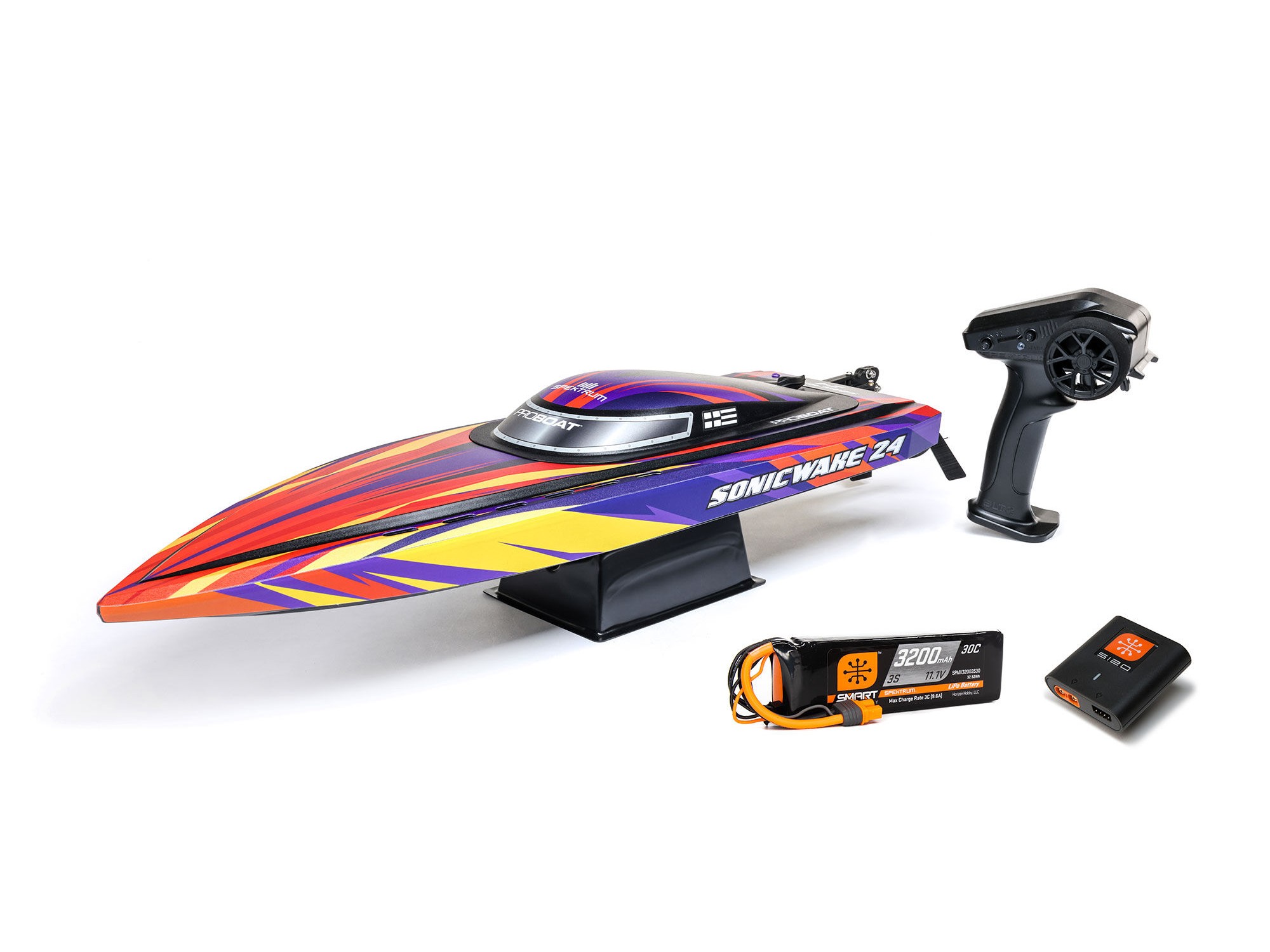 ProBoat Sonicwake 24" Self-Righting Brushless Deep-V RTR, Red (B-PRB-1992T1)