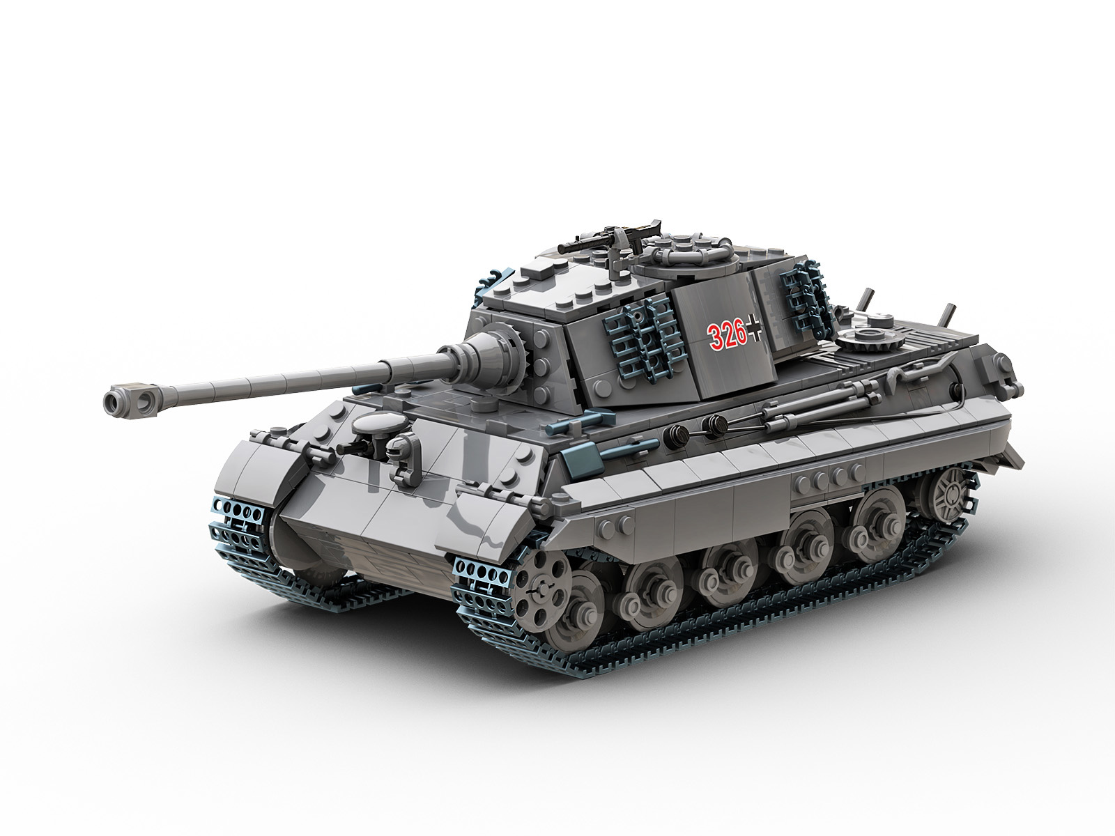 Build Army King Tiger (Tiger ll) Grey (B0182)