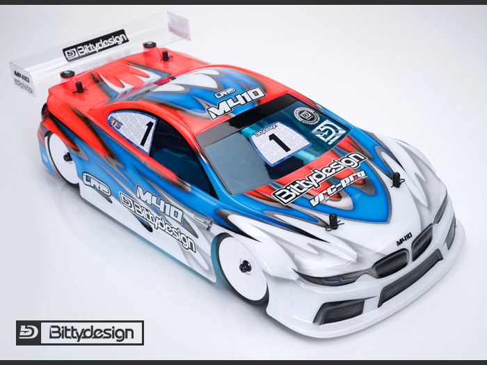 Bittydesign M410 190mm Clear TC bodyshell - Light Bodyshell (BD-TC-190M410)