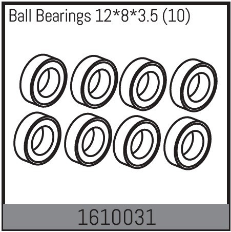 Absima Ball Bearings 12*8*3.5 (10) ( AB 1610031)