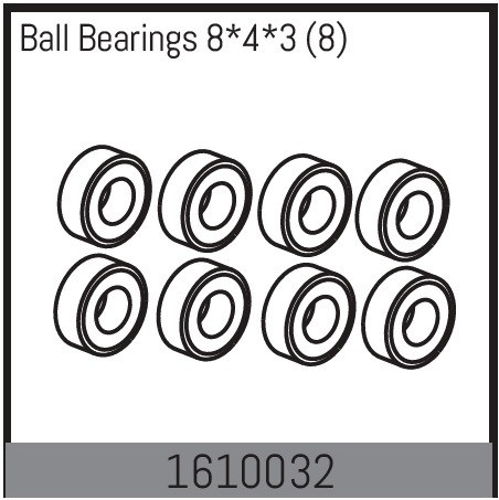 Absima Ball Bearings 8*4*3 (8) ( AB 1610032)