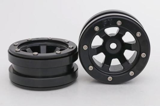 Metsafil Beadlock Wheels PT-Claw Black/Black 1.9 (2 pcs)Â  (MT0060BBÂ )