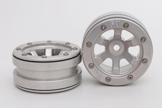 Metsafil Beadlock Wheels PT-Claw Silver/Silver 1.9 (2 pcs)Â  (MT0060SSÂ )