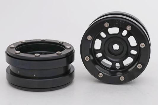 Metsafil Beadlock Wheels PT-Distractor Black/Black 1.9 (2 pcs)Â  (MT0040BBÂ )