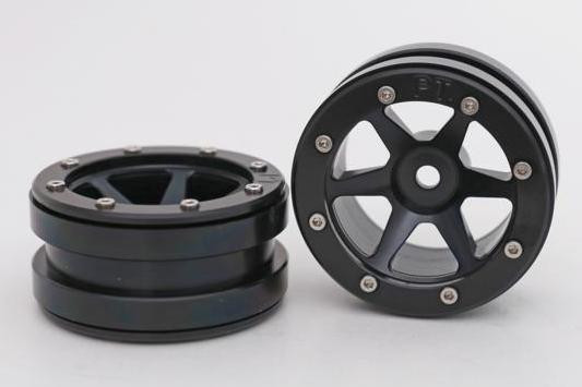 Metsafil Beadlock Wheels PT-Slingshot Black/Black 1.9 (2 pcs)Â  (MT0030BBÂ )