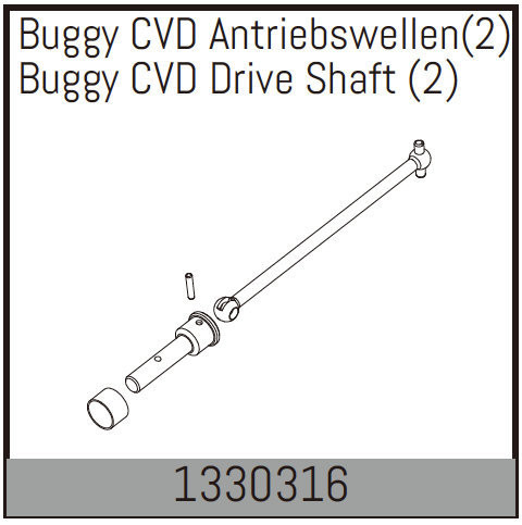 Absima Buggy Cvd Drive Shaft (2) ( AB 1330316)