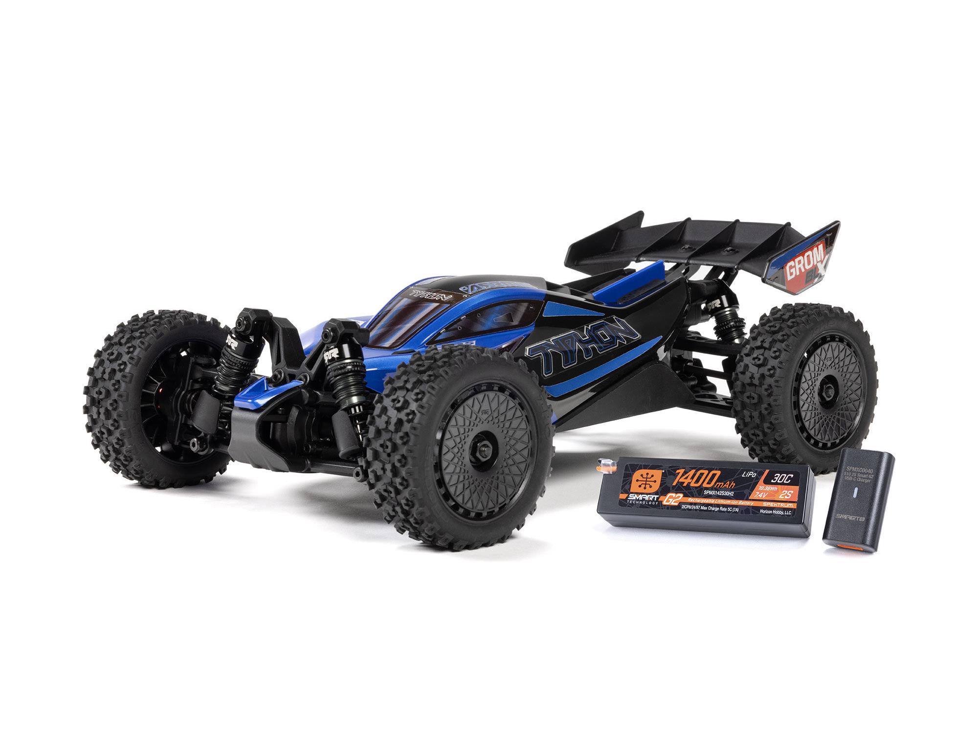 Arrma 1/14 TYPHON GROM 223S BLX 4X4 with Batt/Charger Blue (C-ARA2306ST2)