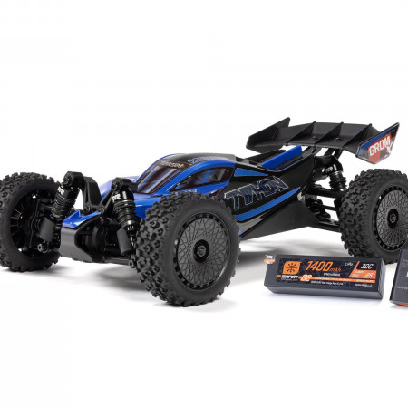 Arrma 1/14 TYPHON GROM 223S BLX 4X4 with Batt/Charger Blue (C-ARA2306ST2)