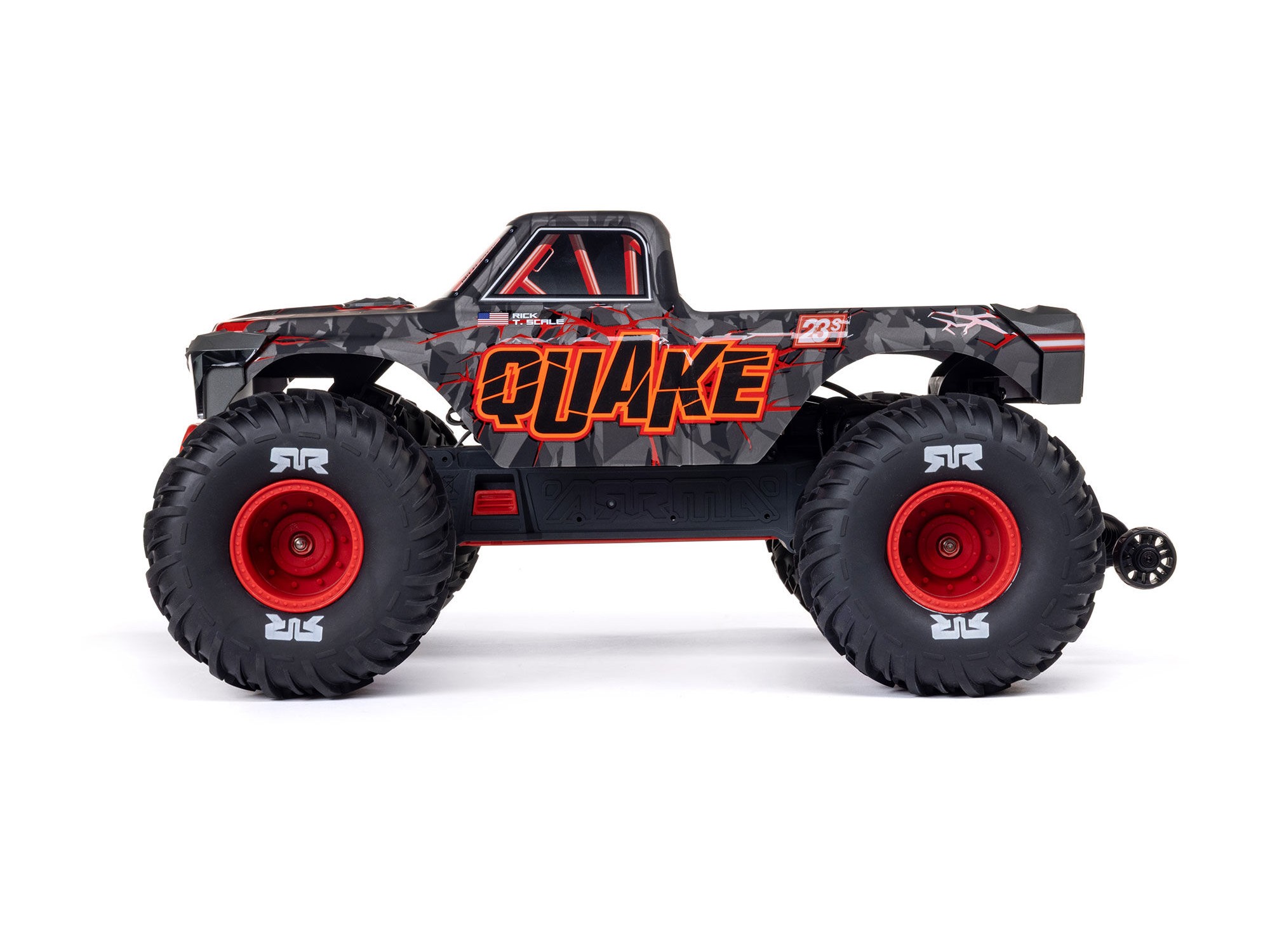 Arrma 1/10 QUAKE 223S DSC 2WD RTR Brushless Monster Truck, Red (C-ARA3537T1)