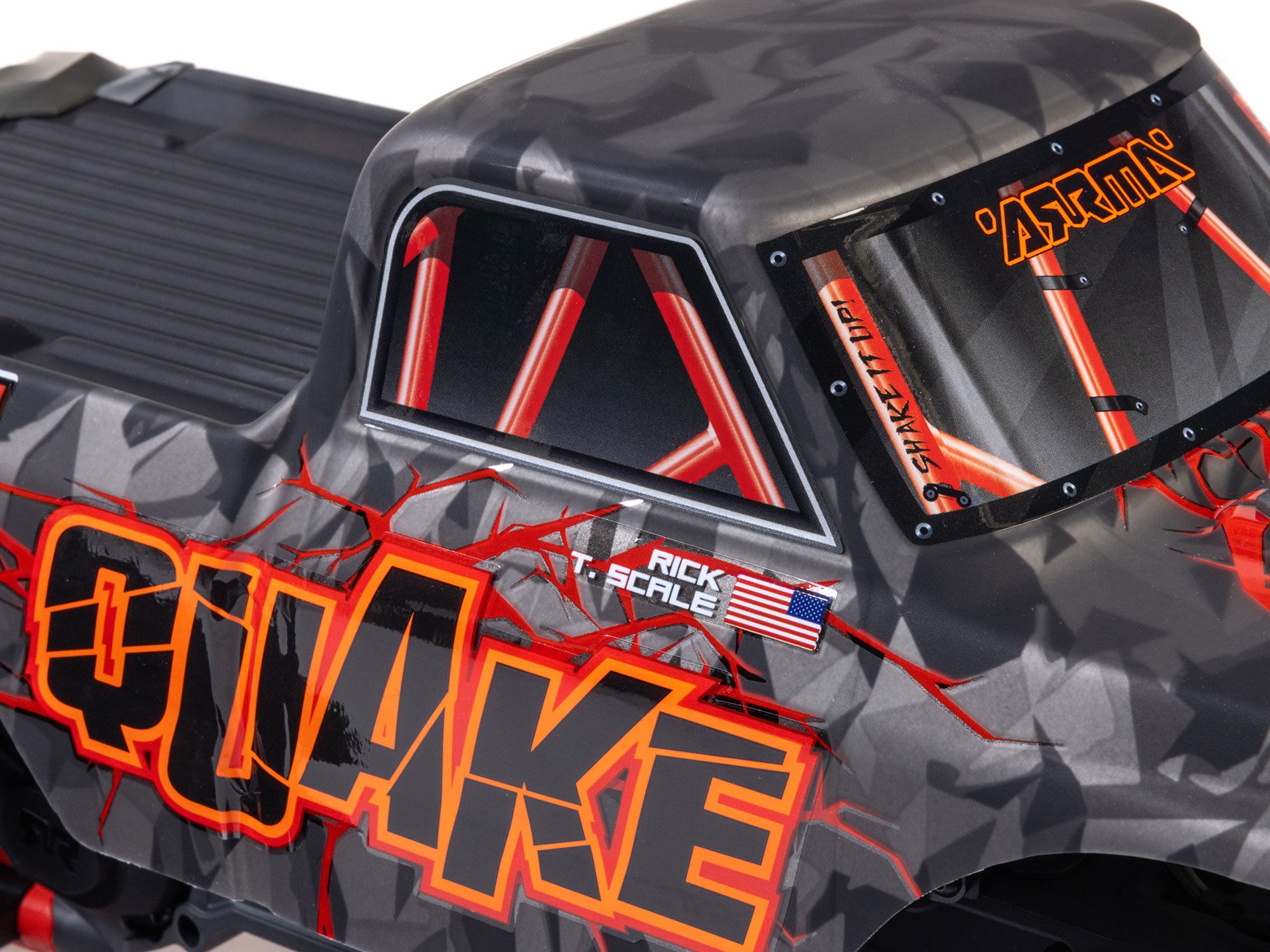 Arrma 1/10 QUAKE 223S DSC 2WD RTR Brushless Monster Truck, Red (C-ARA3537T1)
