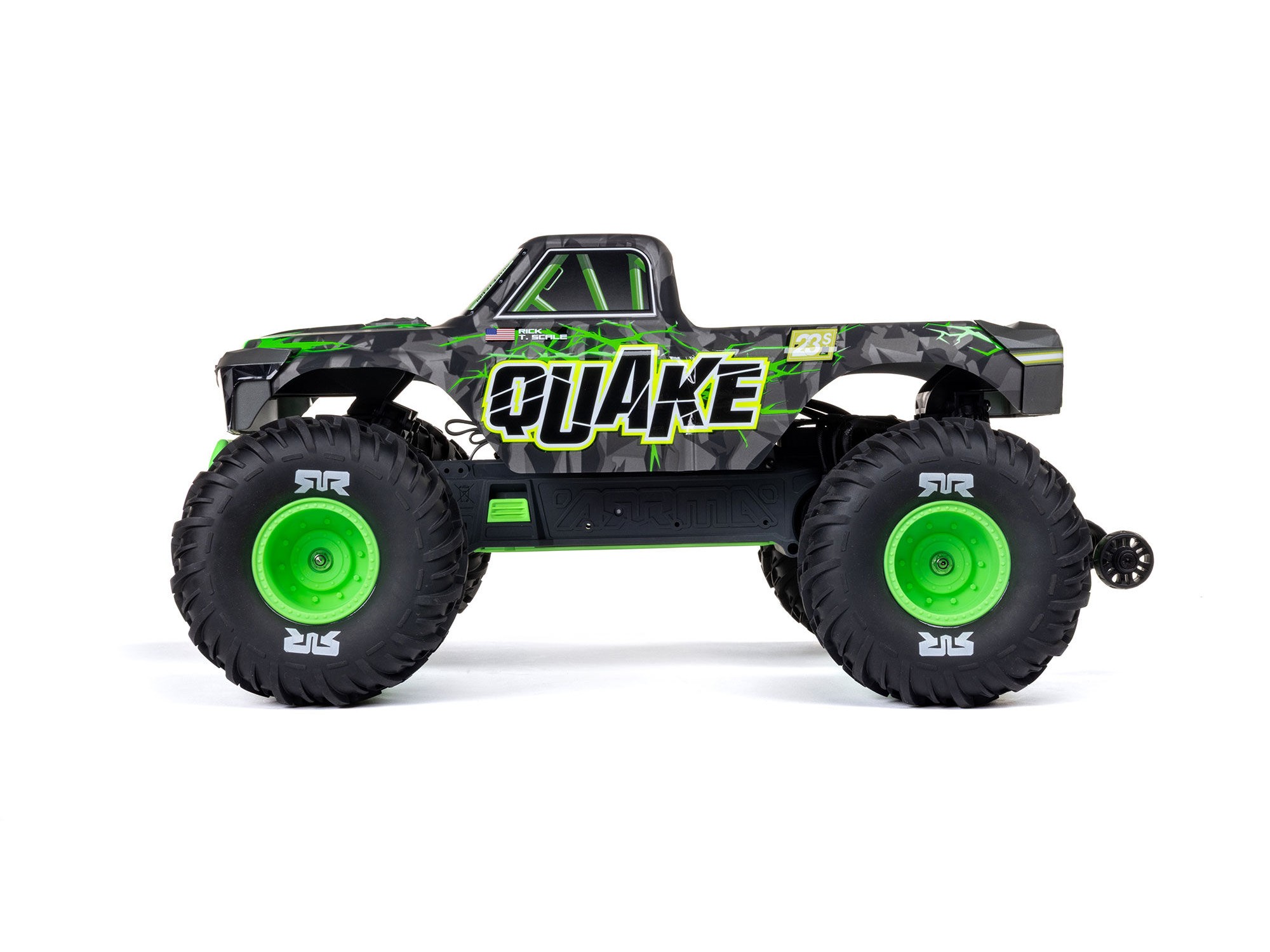 Arrma 1/10 QUAKE 223S DSC 2WD RTR Brushless Monster Truck, Green (C-ARA3537T2)